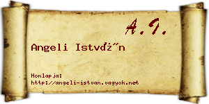 Angeli István névjegykártya