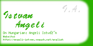 istvan angeli business card